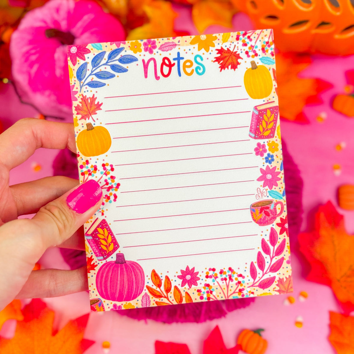 Colorful Fall Notepad 4.25
