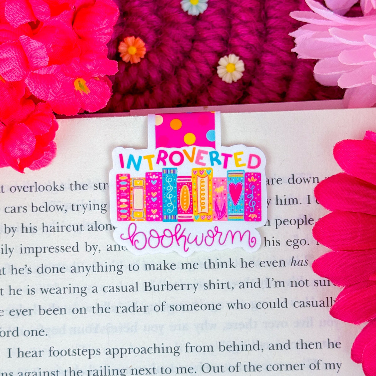Introverted Bookworm Magnetic Bookmark – Emily Cromwell Designs