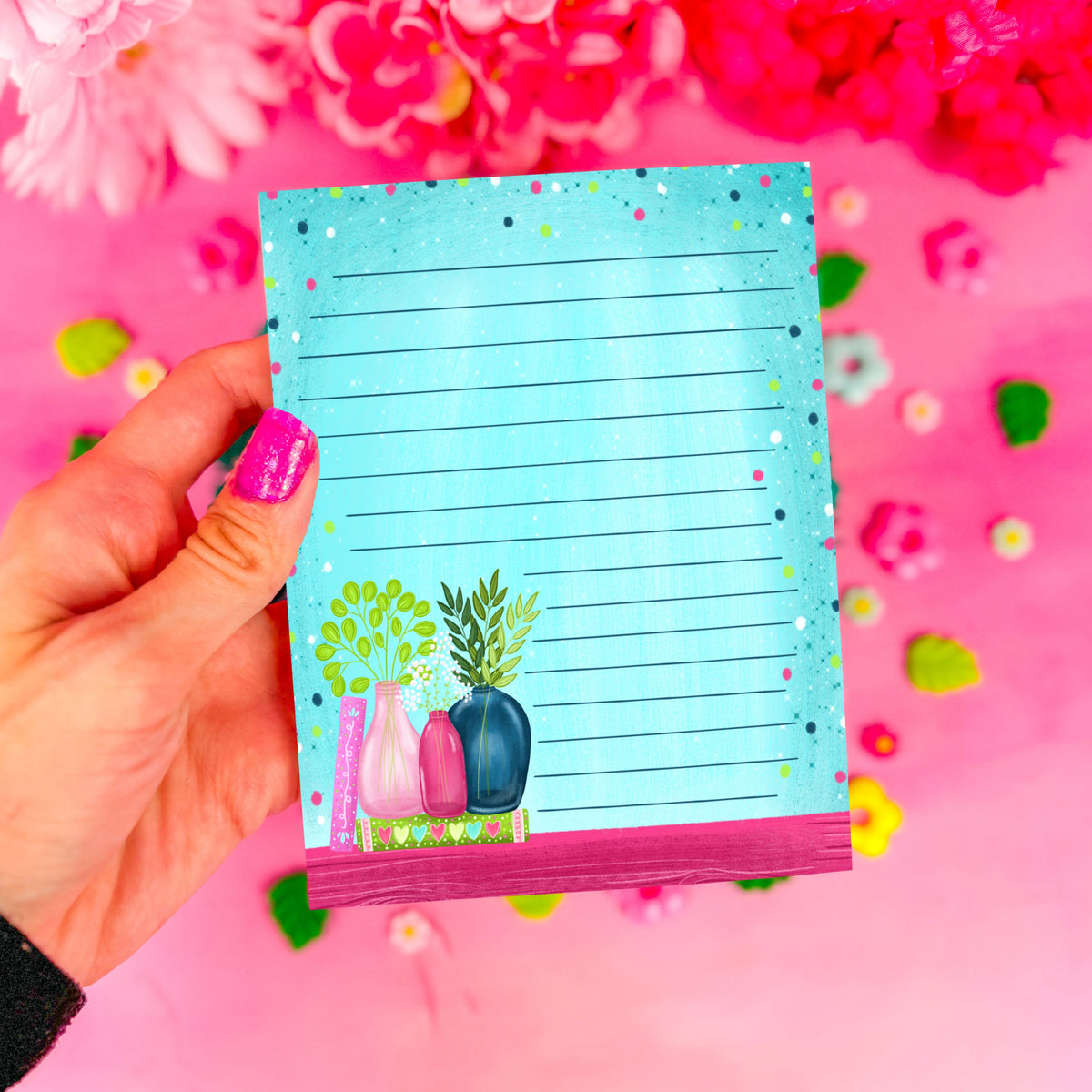 Botanical Notepad Botanical Book Stack Notepad 4.25