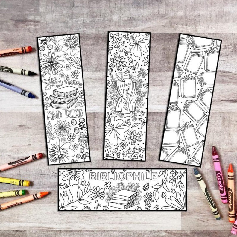 Printable Summer Coloring Bookmarks