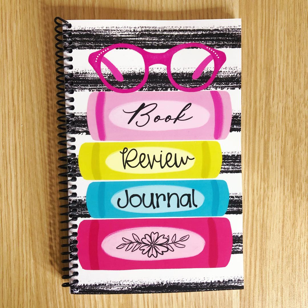 Colorful Book Stack Book Review Journal – Emily Cromwell Designs